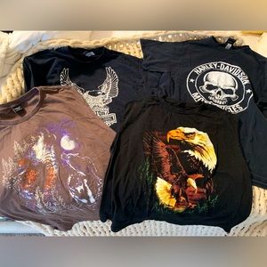 Harley Davidson/Motorcycle T-shirt Lot. Size L and XL.